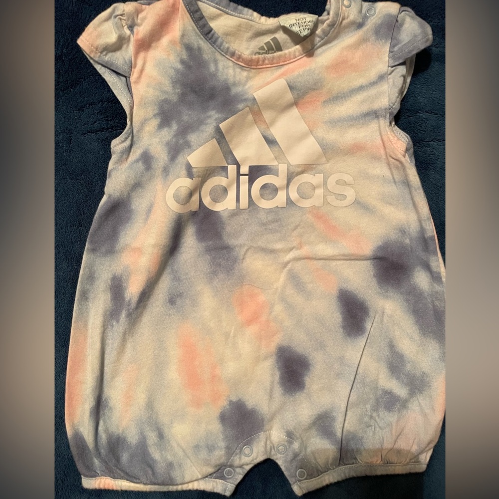 Adidas tie dye romper 9 months